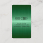 Groen roestvrij staal visitekaartje (Achterkant)