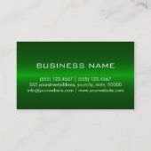 Groen roestvrij staalmonogram visitekaartje (Achterkant)