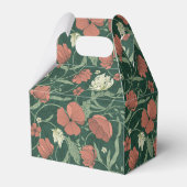 Groen Rood Bloemen Custom Merry Christmas Bedankdoosjes (Achterkant)