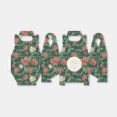 Groen Rood Bloemen Custom Merry Christmas Bedankdoosjes (Uitgevouwen)