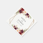 groen rood en bloesem servet (Hoek)