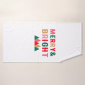 Groen rood en bruin vet typografie badhanddoek (Badhanddoek)