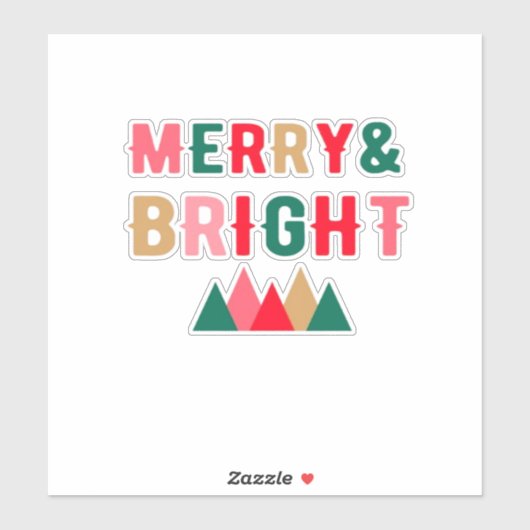 Groen rood en bruin vet typografie sticker (Vel)