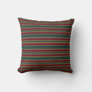 Groen Rood En Goud Kerst Kerststrook Kussen