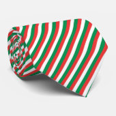 Groen, rood en wit Stropdas (Opgerold)