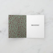 Groen Rood Luipaard Print Bedankt (Binnen)
