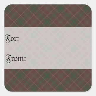 Groen & Rood Plaid Gift Label