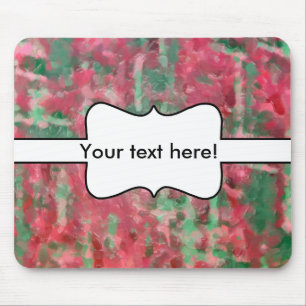 Groen rood plastic abstract ontwerp muismat