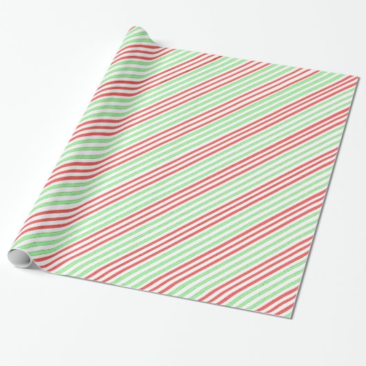 Groen rood stroperpapier cadeaupapier (Uitgerold)