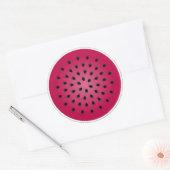 Groen rood watermeloen ronde sticker (Envelop)