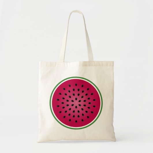 Groen rood watermeloen tote bag (Voorkant)
