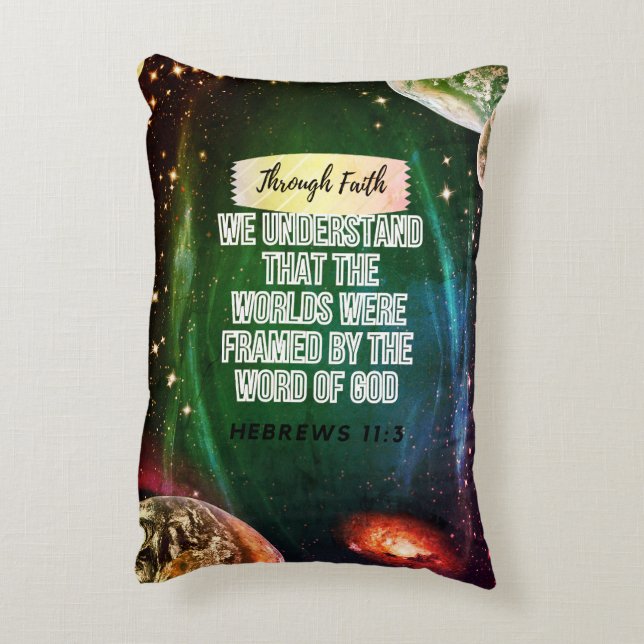 Groen Rood Wit Accent Kussen (Achterkant (Verticaal))