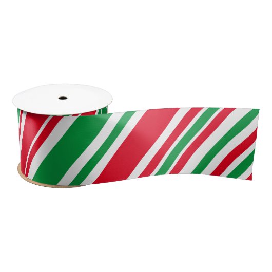 Groen rood wit Snoep Stripe-omslagpapier Lint (Spoel)