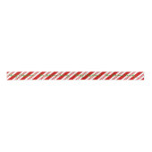 Groen Rood Wit Vrolijk Kerstmis Candy Cane Stripes Lint (Voorkant)