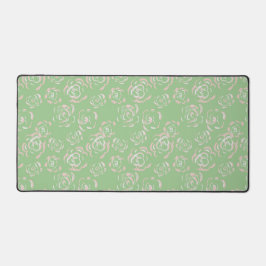 Groen roos bloemige botanische moderne bureaumat