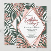 Groen Roos goudpalm bladerdag Kaart (Voorkant / Achterkant)