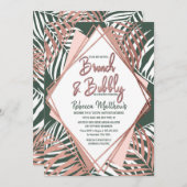 Groen Roos goudpalm Bubble Kaart (Voorkant / Achterkant)