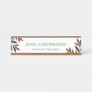 Groen Rosy Red Greenery - Therapeut Bureau Naambordje