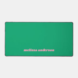 Groen & Roze Aangepaste Naam Vet Trendy Kleuren Mo Bureaumat