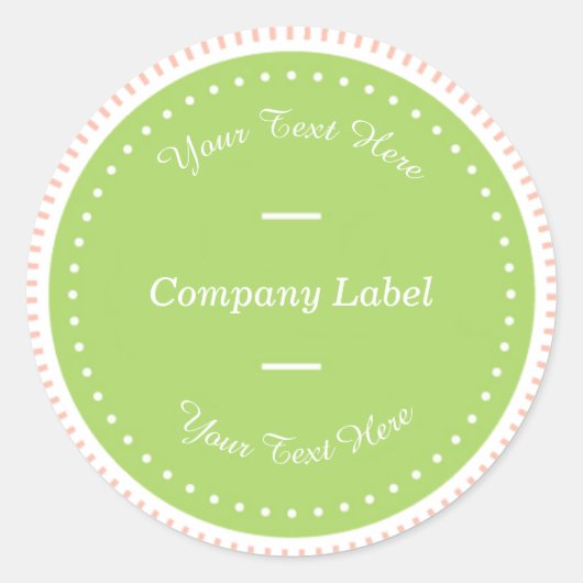 Groen & Roze All Purpose Label (Voorkant)