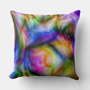 Groen, Roze, Blauw, Geel, Paarse Abstracte Pillow Kussen