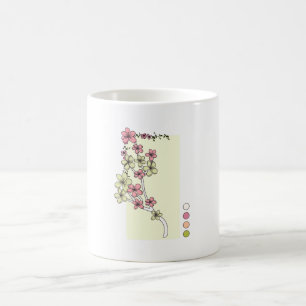 Groen Roze Bloemen Mok