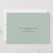 Groen Roze Blush Bloemen Elopement Aankondiging (Achterkant)