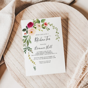 Groen Roze Blush Keuken Thee Vrijgezellenfeest Kaart