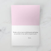 Groen Roze Cupcake Polka Dots Verjaardag Dank u Kaart (Binnen)