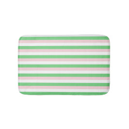 Groen Roze Horizontaal Streeppatroon Badmat