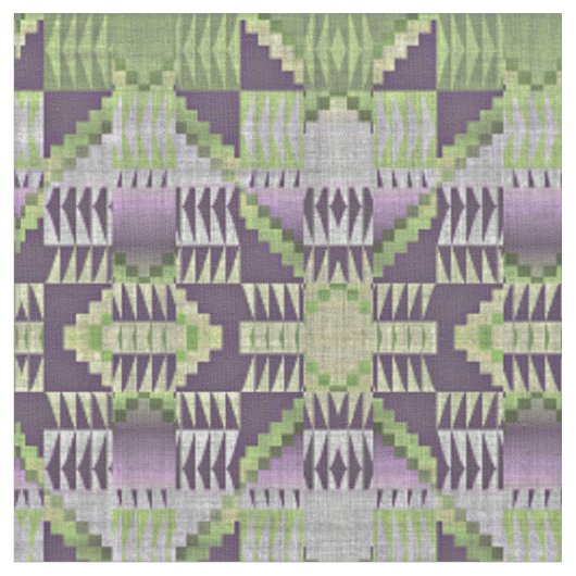 Groen roze lavender Violet Paars Rode Etnische Kij Stof (Close Up)