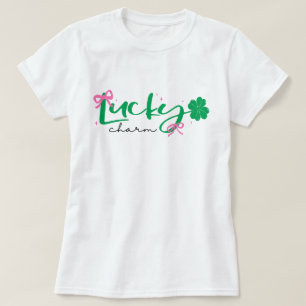 Groen Roze Lucky Charm St Patrick's Day T-shirt