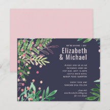 Groen Roze Moderne Bruiloft