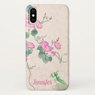 , groen roze, roze, roze vormgeving iPhone x hoesje