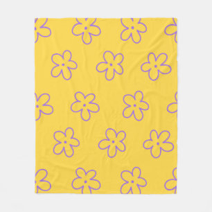 Groen Roze Tropische Bloemen Botanische Lente Zome Fleece Deken