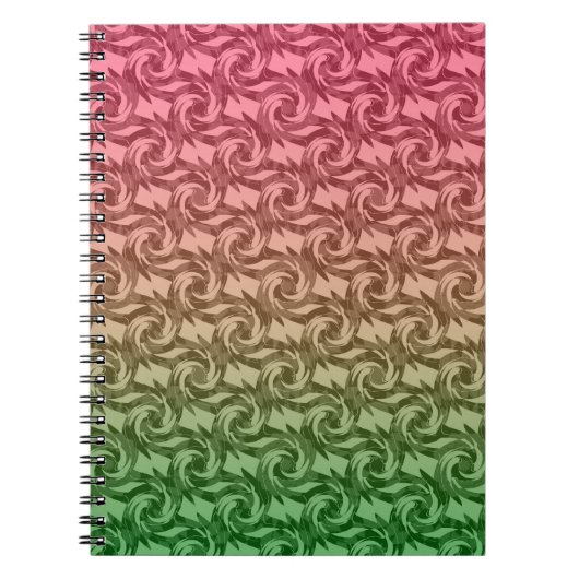 Groen roze verloop notitieboek (Voorkant)