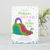 Groen roze waterslide Verlichtingsdag Kaart (Staand voorkant)