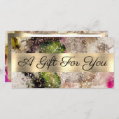 Groen roze Waterverf Cadeaubon (Voorkant / Achterkant)