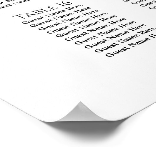 Groen & rozen bruiloft zitplaatsen grafiek 20 tafe poster (Hoek)