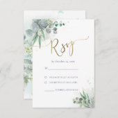 groen RSVP bruiloft (Voorkant / Achterkant)