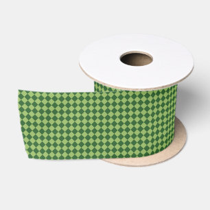 Groen Ruit Schaakbord Patroon Lint