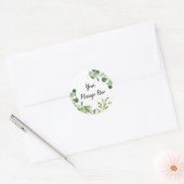 groen rustiek groen ronde sticker (Envelop)