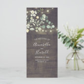 Groen Rustieke Tuin Bruiloft Programma's (Staand voorkant)