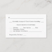 Groen Rustige Eucalyptus & Gold 2SM-medium RSVP Informatiekaartje (Achterkant)