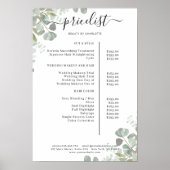 Groen Salon Prijslijst Poster (Voorkant)