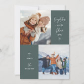 Groen samen meer dan ooit 2-foto-feestkaart feestdagenkaart (Voorkant)