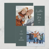 Groen samen meer dan ooit 2-foto-feestkaart feestdagenkaart (Voorkant / Achterkant)