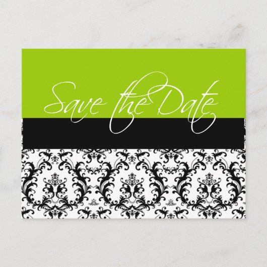 Groen Save the Date Briefkaarten Wedding (Voorkant)