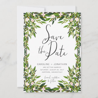 Groen Save the Date Kaart