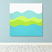 Groen schiereiland canvas afdruk (Insitu (Houten vloer))